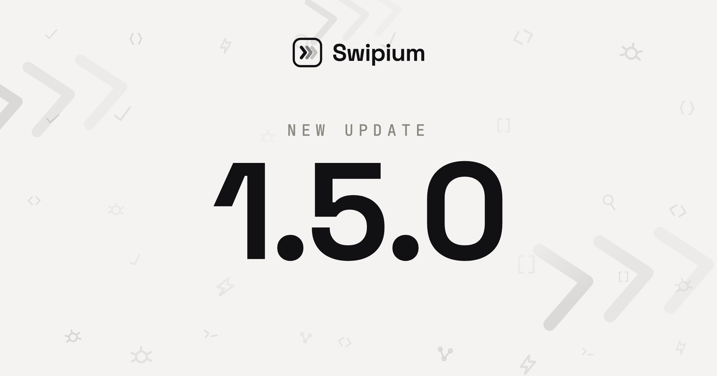 Swipium 1.5.0 update banner